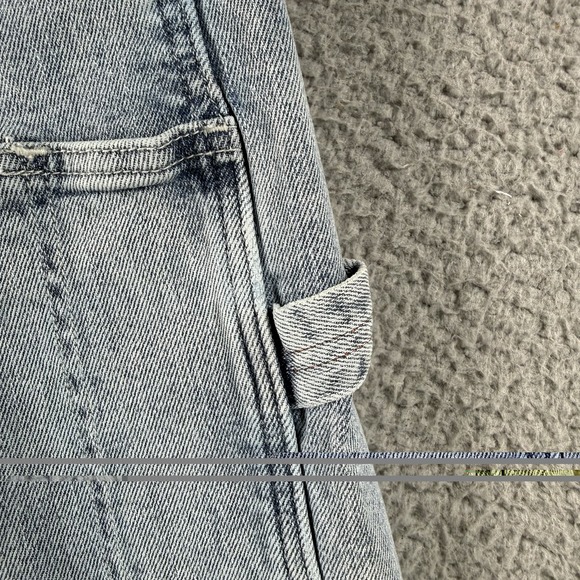 Ripton Jeans Womens 27 Blue Wide Leg Utility Cargo Painters Pants Casual Boho - Picture 5 of 16